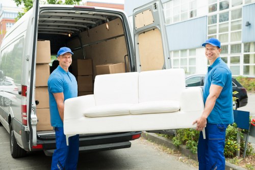 Removal truck ready for a local move in East Finchley
