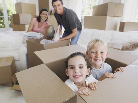 Furniture removals service in East Finchley with moving van and packed items