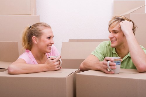 Removal team preparing safely for a home move