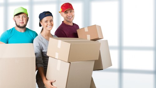Professional removals team planning a move in East Finchley