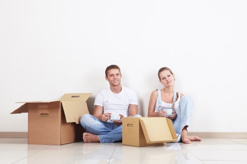 Organised student belongings for an Eastfinchley house move