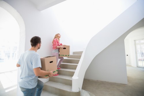 Protective wrapping and cardboard boxes for secure transport