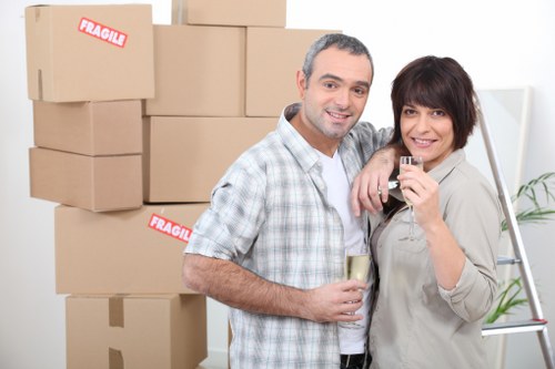 Office relocation equipment prepared for removals in East Finchley